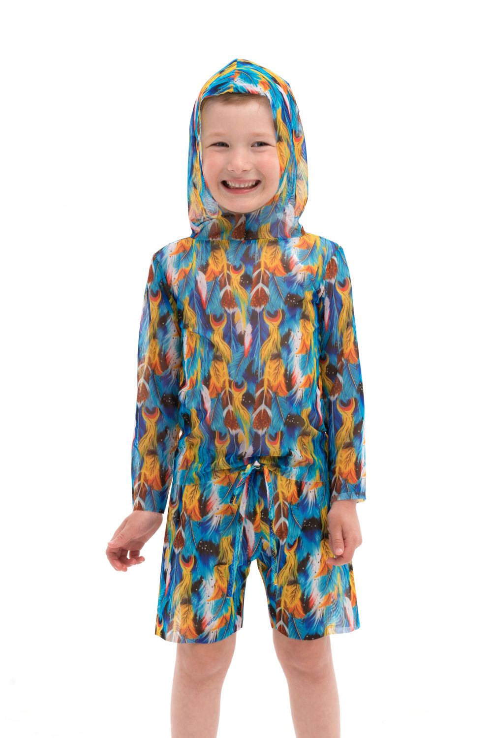 KID&#39;s Smart T-shirt with Hood &quot;Feathers&quot;