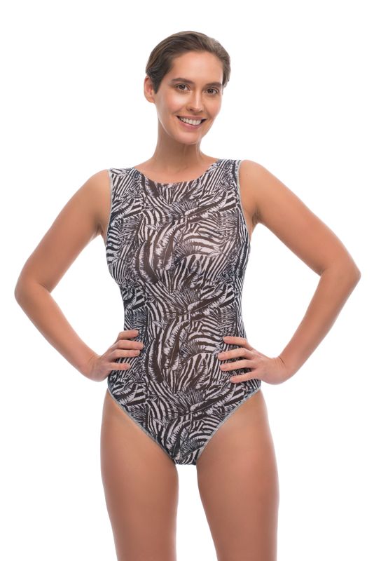 One-piece Sleeveless Swimsuit &quot;Fake zebra&quot;
