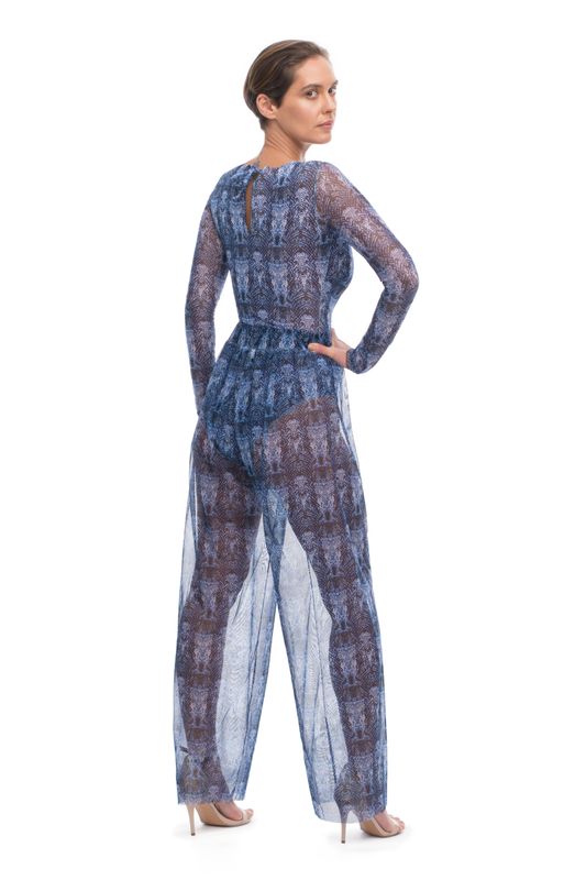 Beach pants "Snake Blue"