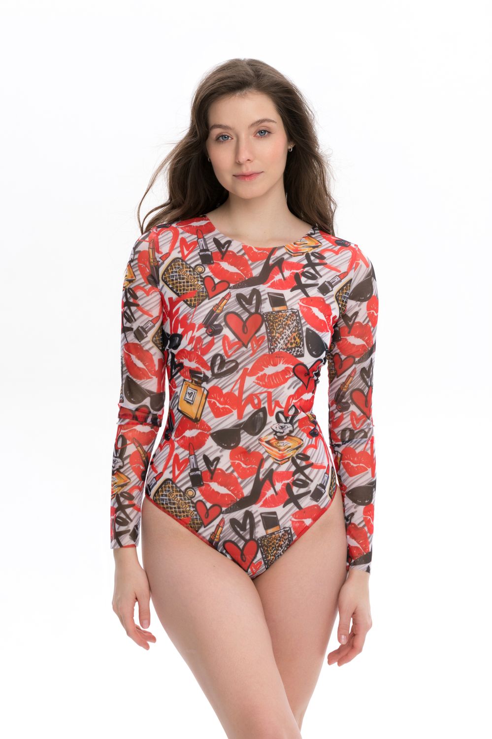 Closed Back One-piece Swimsuit with Sleeves &quot;Fashion&quot;
