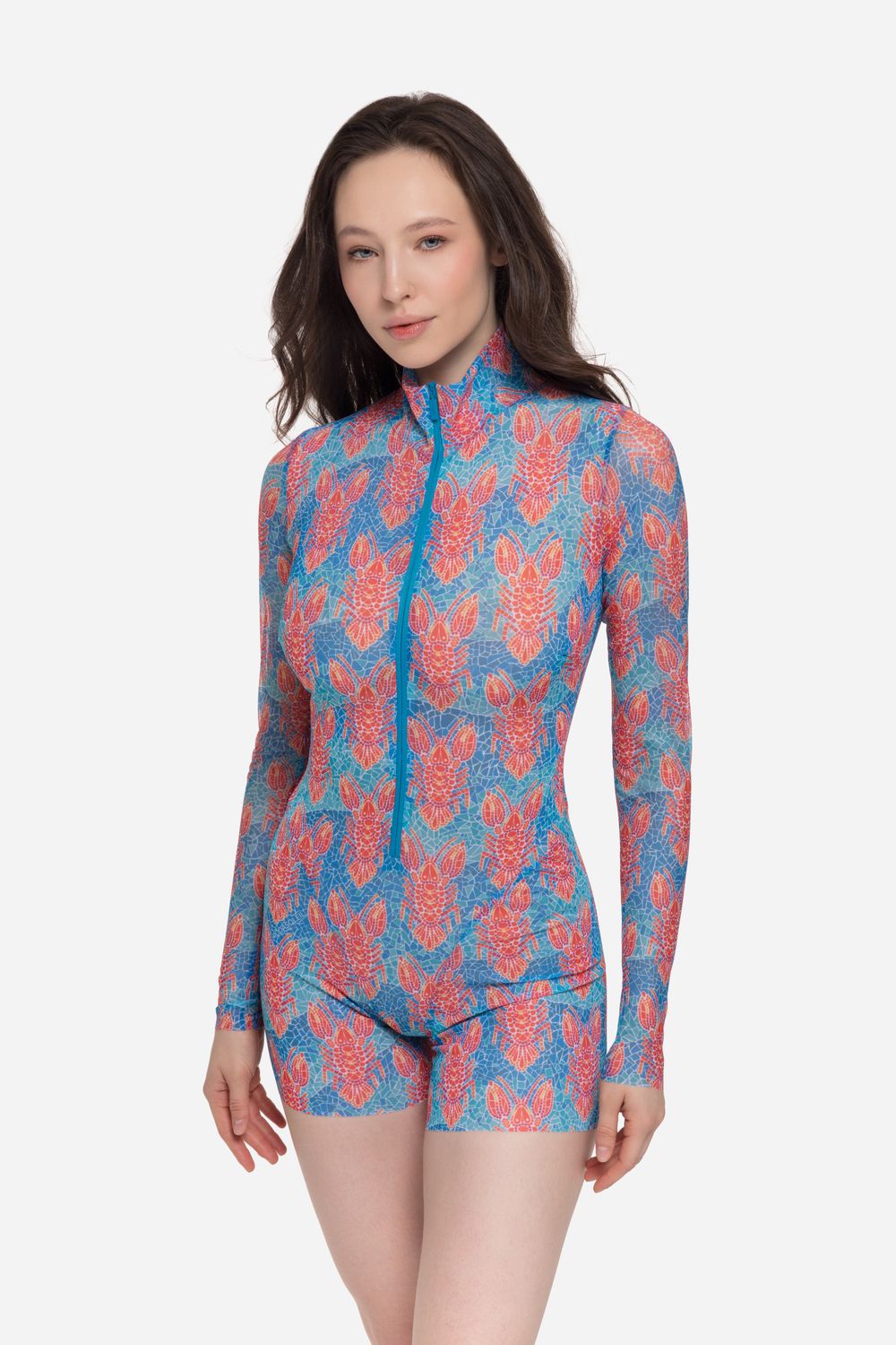 Jumpsuit with shorts &quot;Lobster pattern&quot;