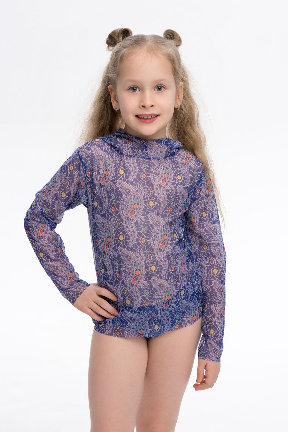 KID&#39;s Smart T-shirt with Hood &quot;Crocodile Purple&quot;