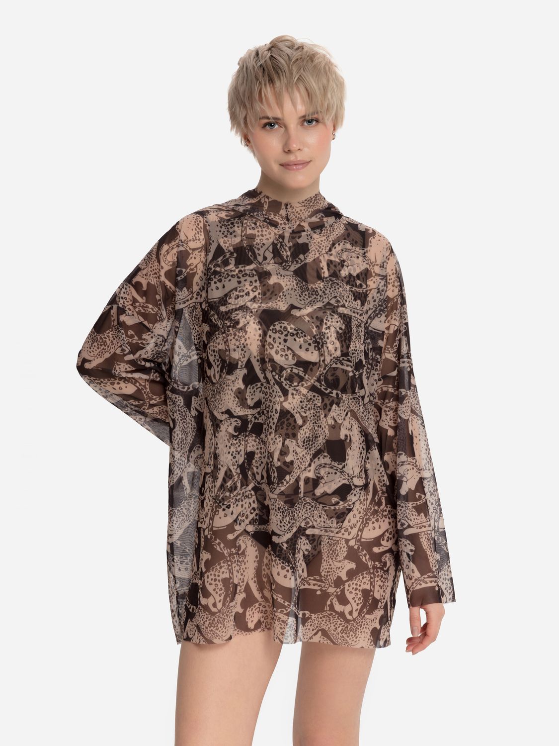 Smart T-Shirt Oversize with Hood &quot;Wild Cat&quot;