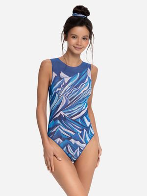 One-piece Sleeveless Swimsuit &quot;Mountains&quot;