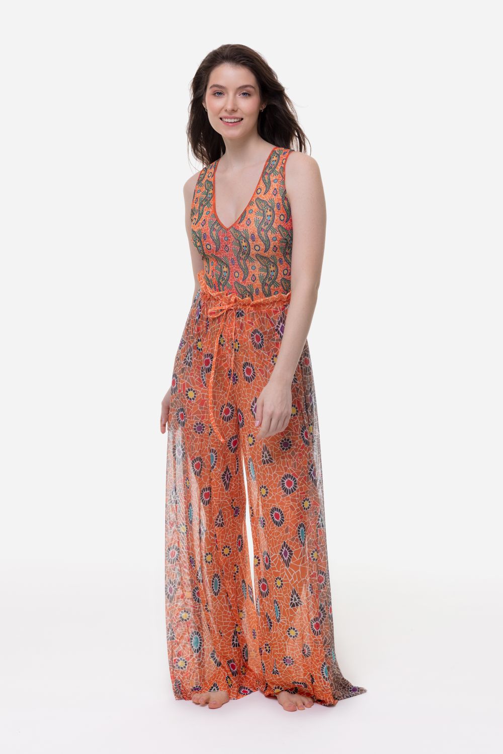 Beach pants "Crocodile Orange"