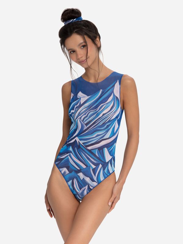 One-piece Sleeveless Swimsuit "Mountains"
