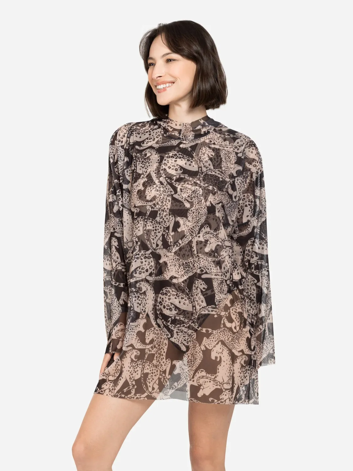 Smart T-Shirt Oversize with Hood "Wild Cat"