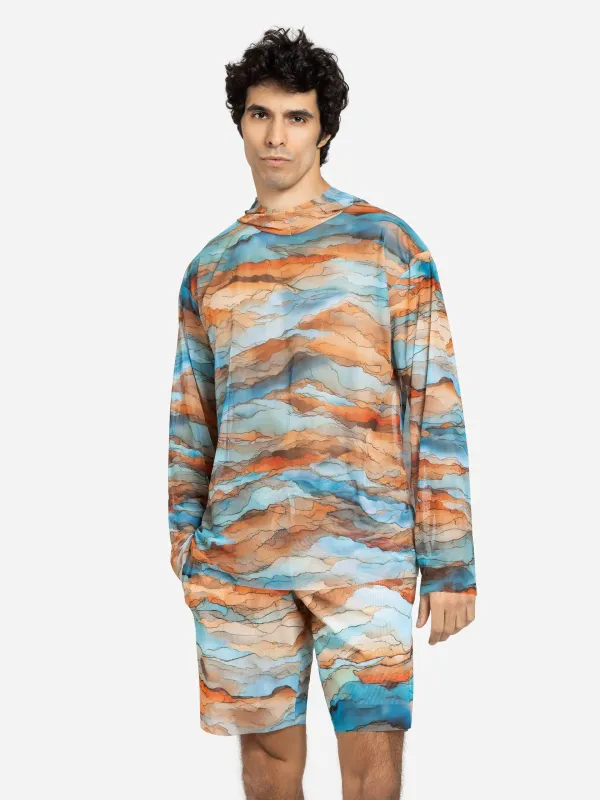 Men's T-shirt with hood "Anza"