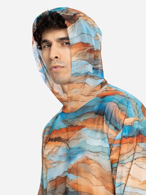 Men's T-shirt with hood "Anza"