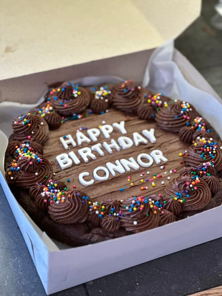 Fudgy Double Chocolate Chip Cookie Cake