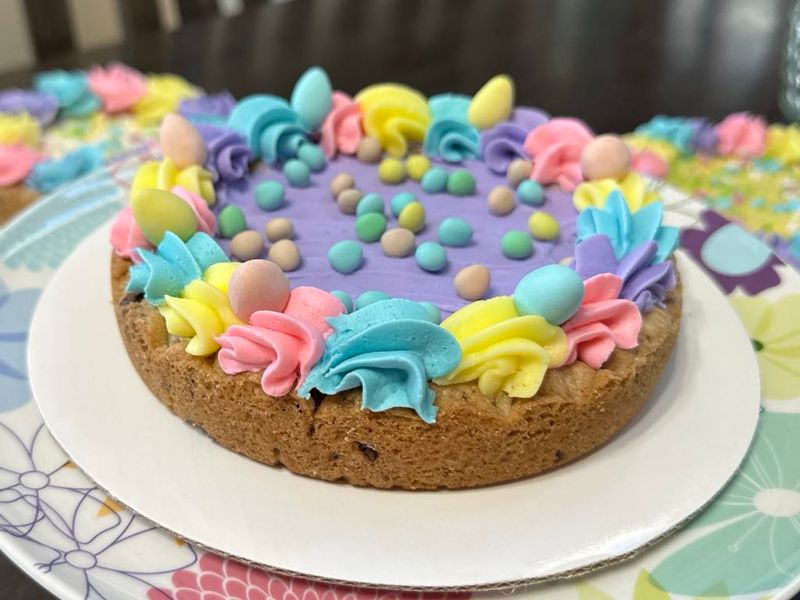 Mini Egg Chocolate Chip Cookie Cake