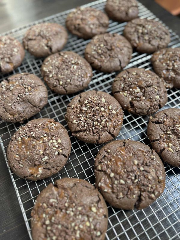 Chocolate Caramel Pecan Cookie