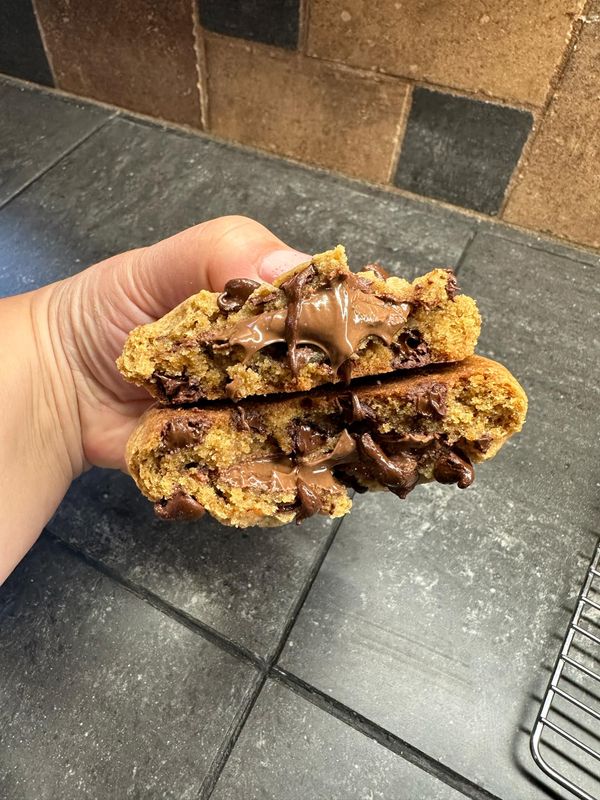 Nutella Stuffed Chocolate Chip Cookie Recipe
