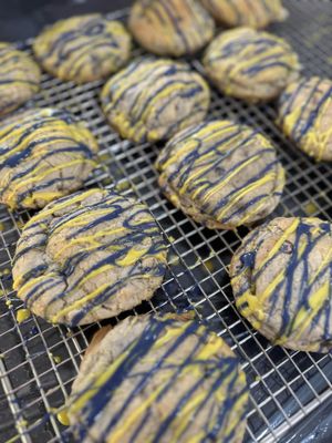 Cadbury Cream Egg Stuffed Chocolate Chip Cookie