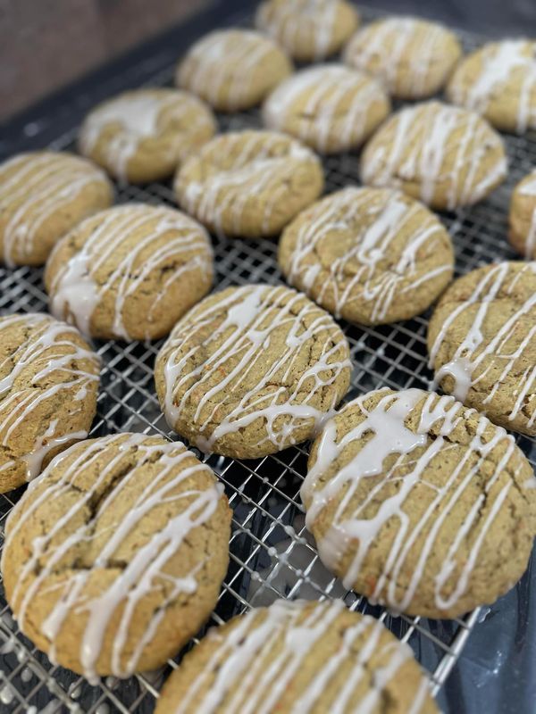 Cream Cheese Stuffed Carrot Cake Cookies