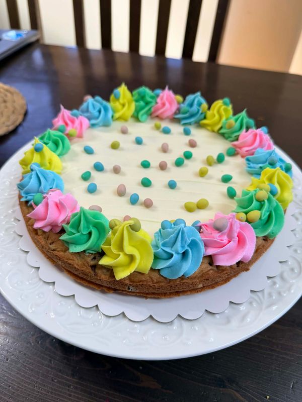 Mini Egg Chocolate Chip Cookie Cake