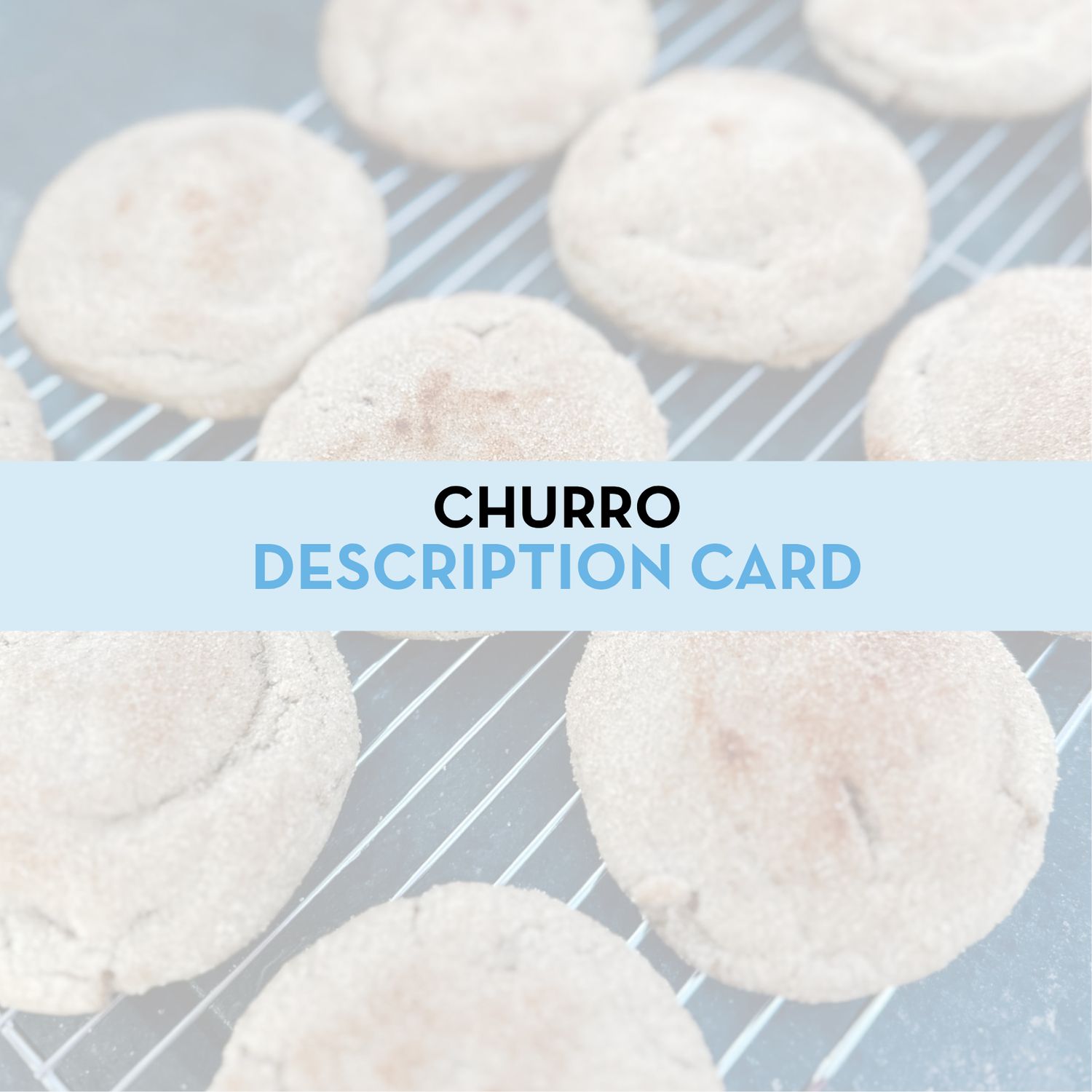 Churro Toffee White Chip Cookie Display/Description Card