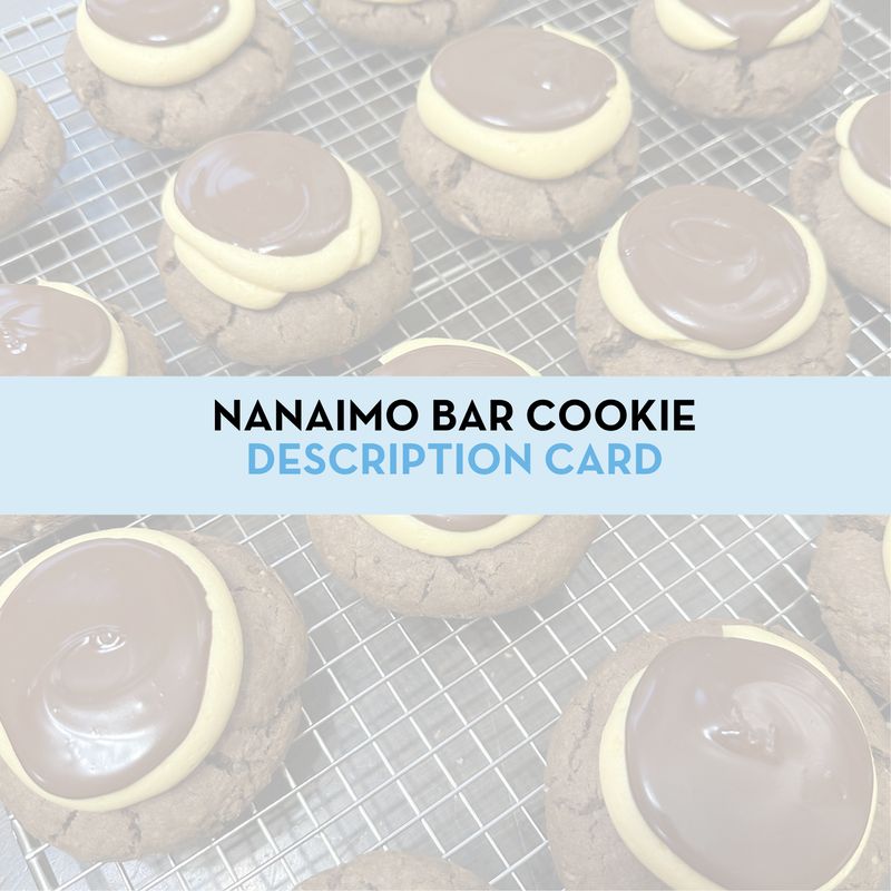 Nanaimo Bar Cookie Display/Description Card
