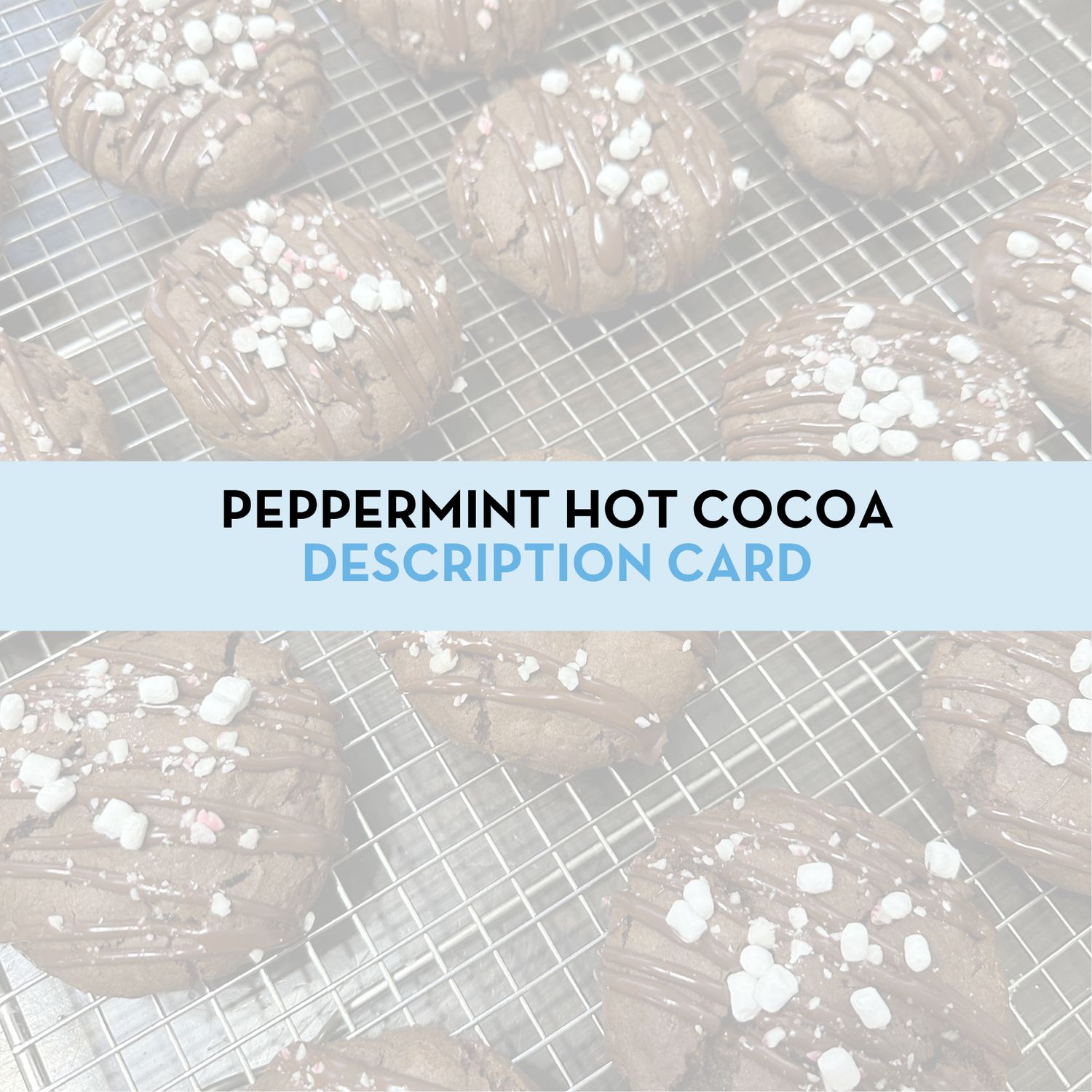 Peppermint Hot Cocoa Cookie Display/Description Card
