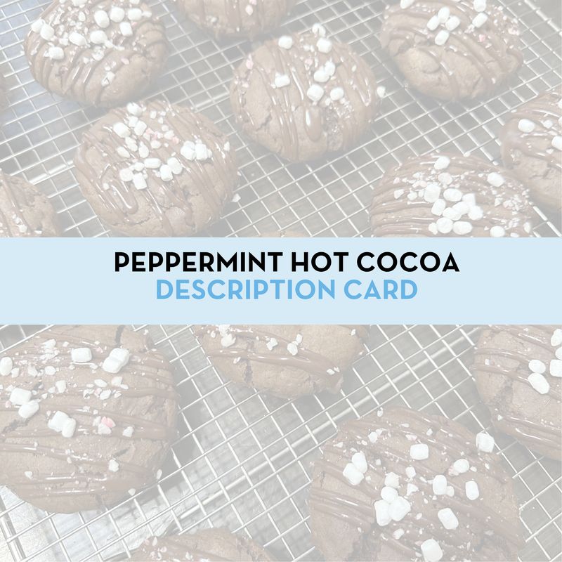 Peppermint Hot Cocoa Cookie Display/Description Card