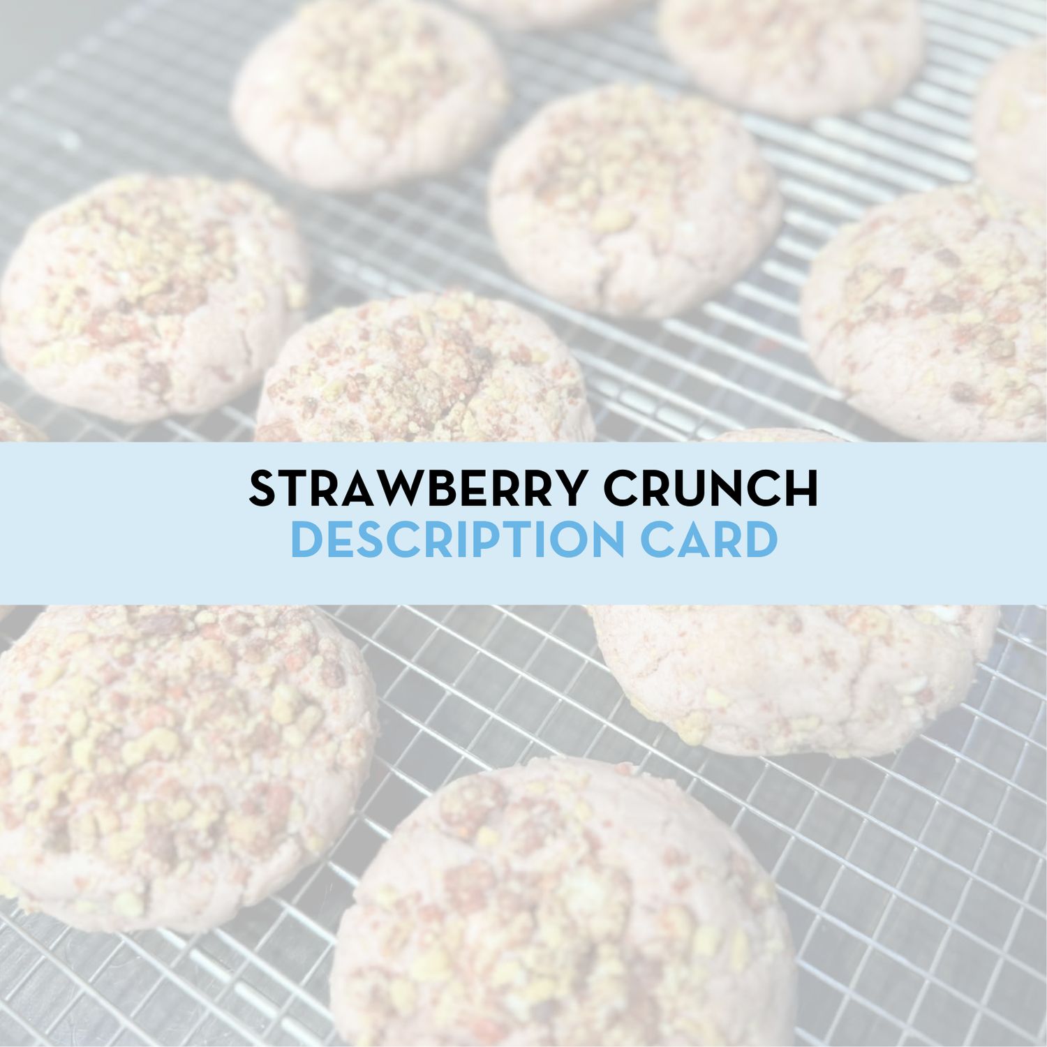 Strawberry Crunch Cookie Display/Description Card