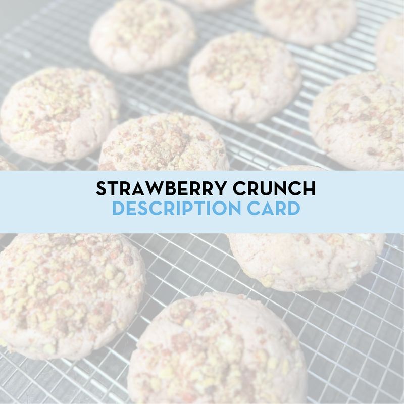 Strawberry Crunch Cookie Display/Description Card
