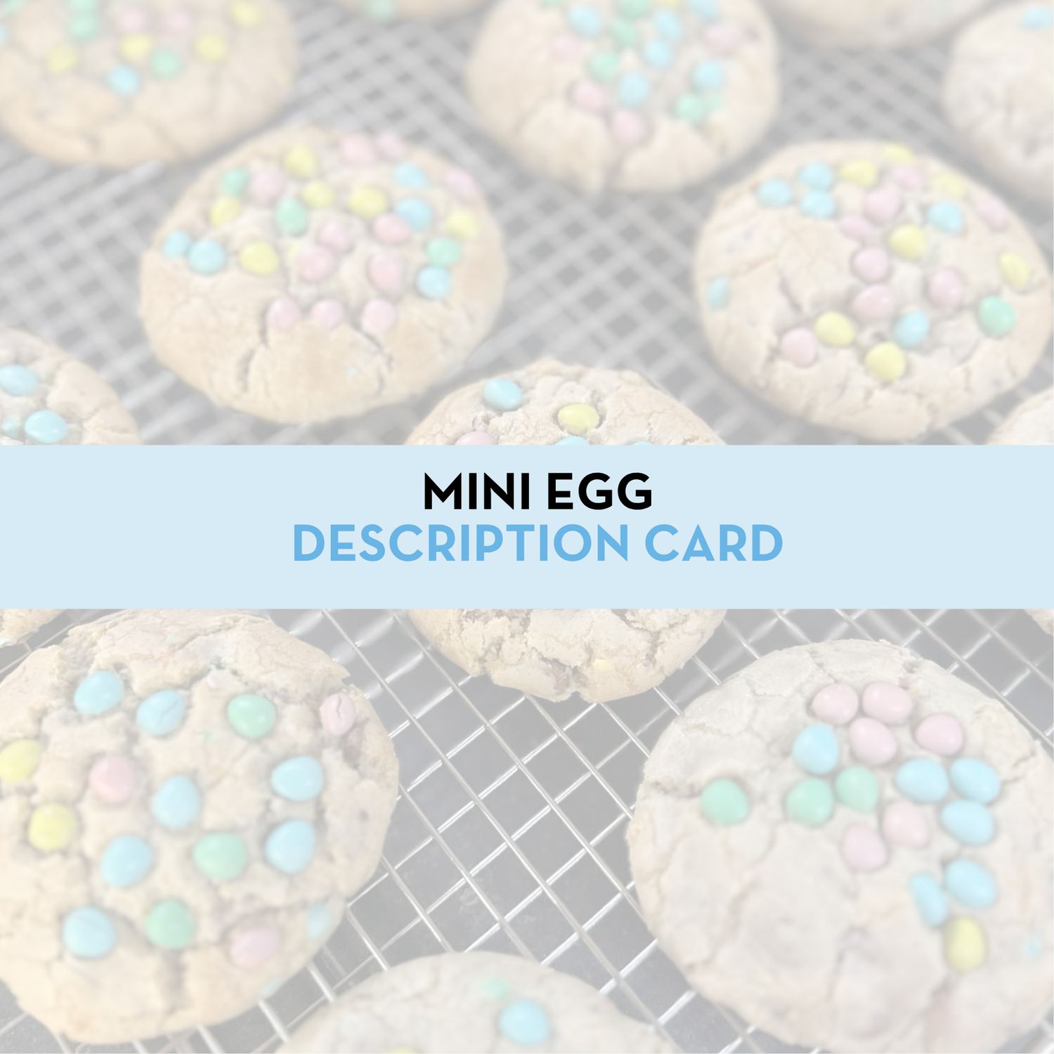 Mini Egg Cookie Display/Description Card