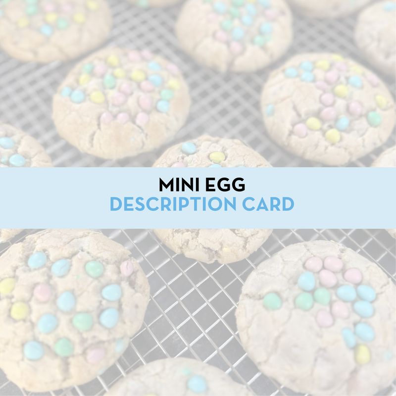Mini Egg Cookie Display/Description Card