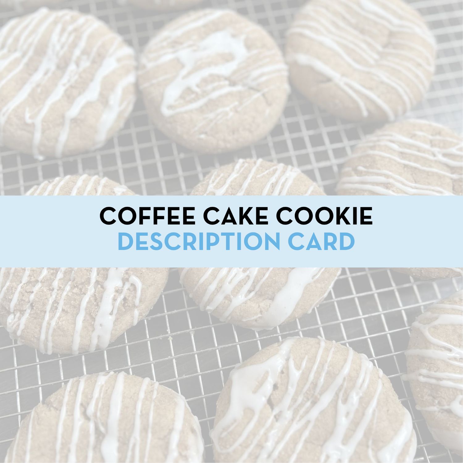 Coffee Cake Cookie Display/Description Card