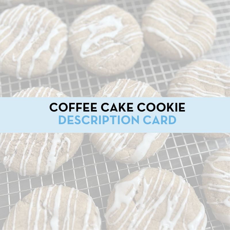 Coffee Cake Cookie Display/Description Card