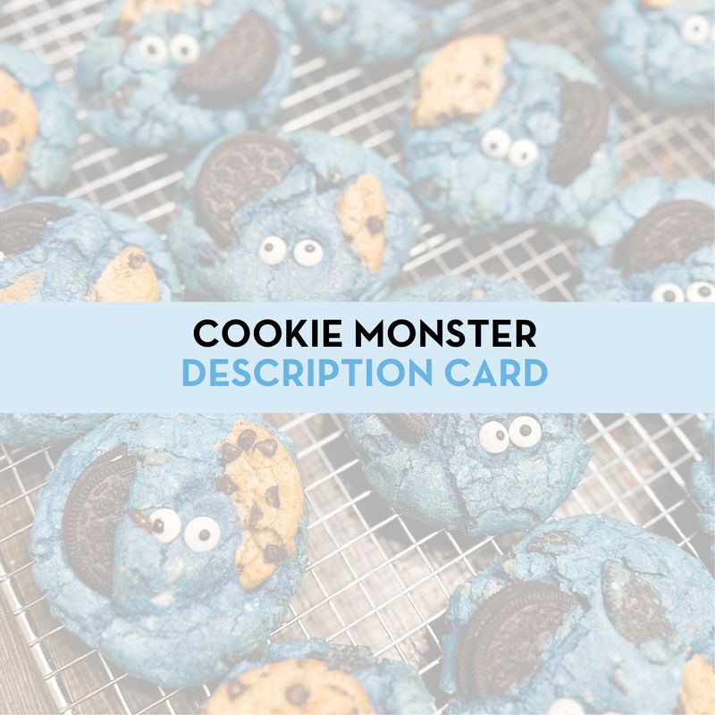 Cookie Monster Cookie Display/Description Card