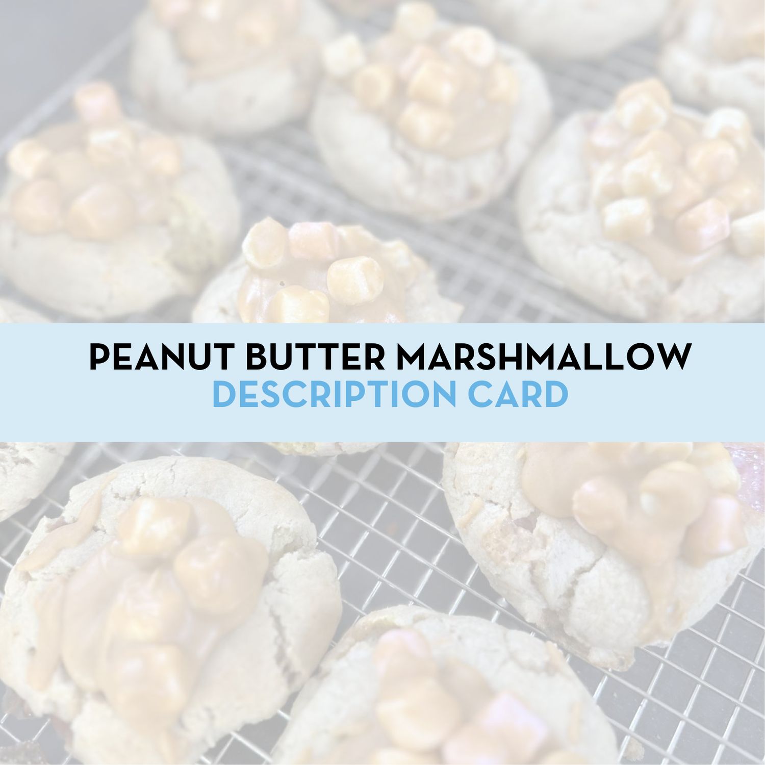 Peanut Butter Marshmallow Cookie Display/Description Card
