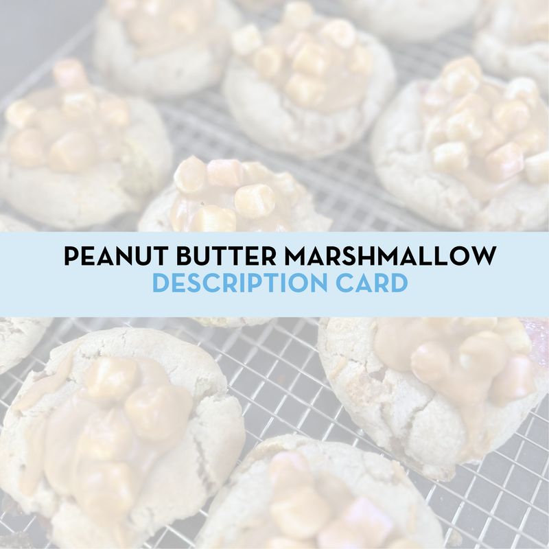 Peanut Butter Marshmallow Cookie Display/Description Card