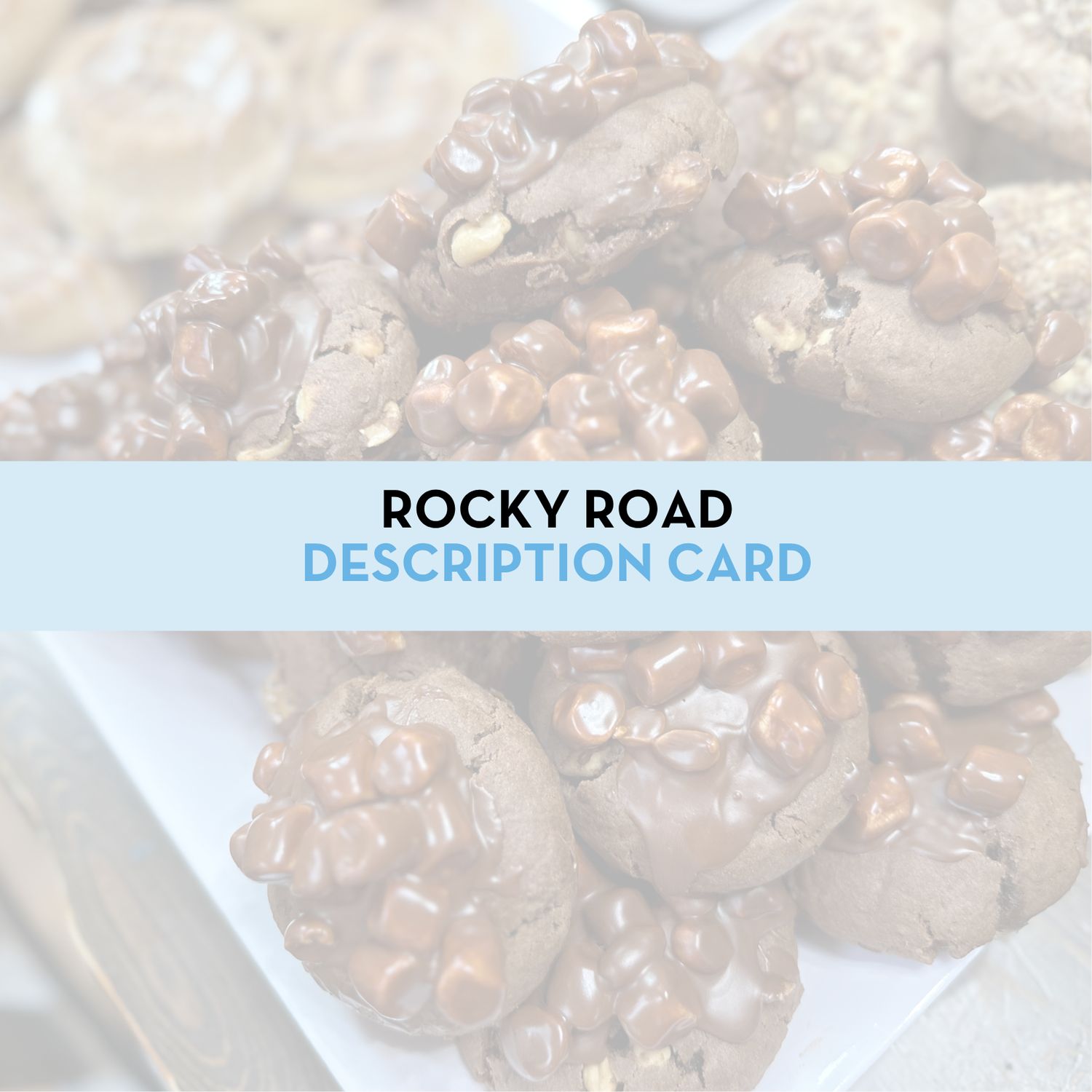 Rocky Road Cookie Display/Description Card