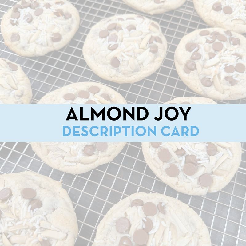 Almond Joy Cookie Display/Description Card