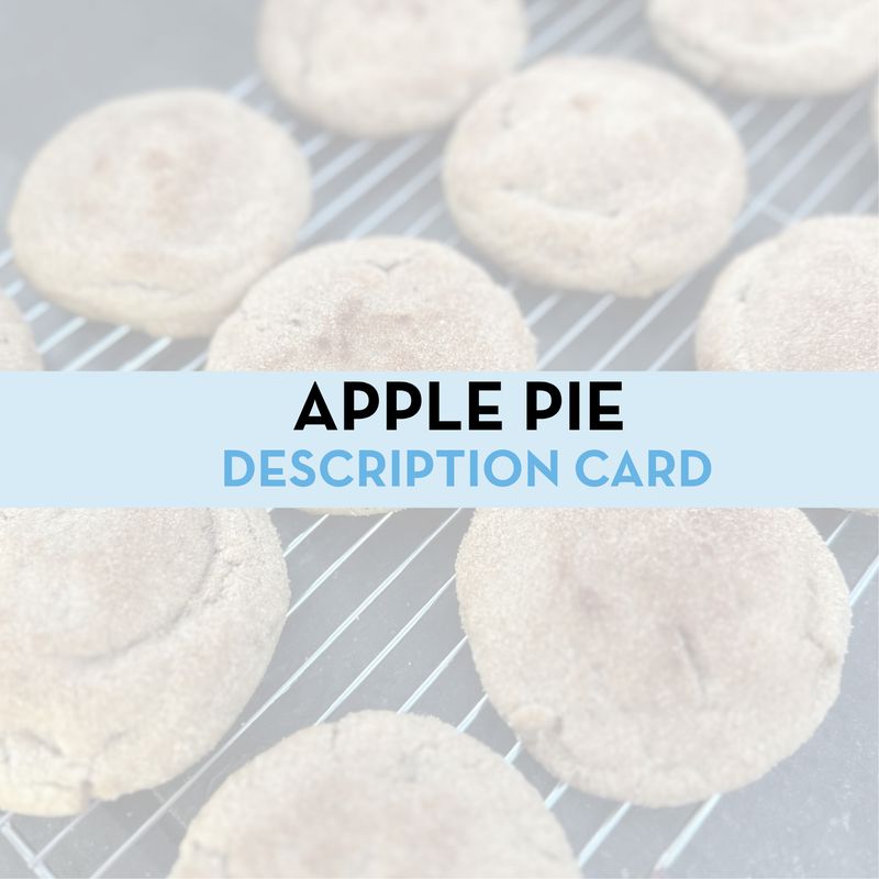 Apple Pie Cookie Display/Description Card