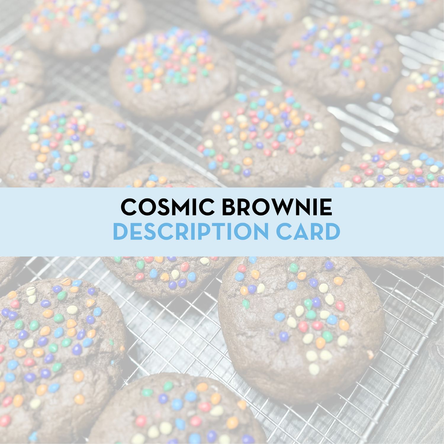 Cosmic Brownie Cookie Display/Description Card