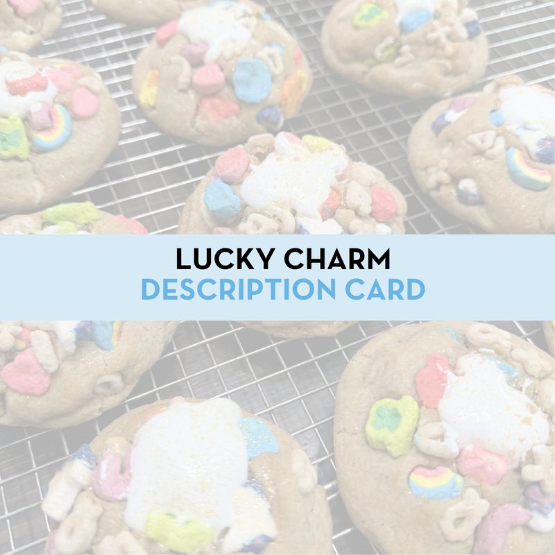 Lucky Charm Cookie Display/Description Card