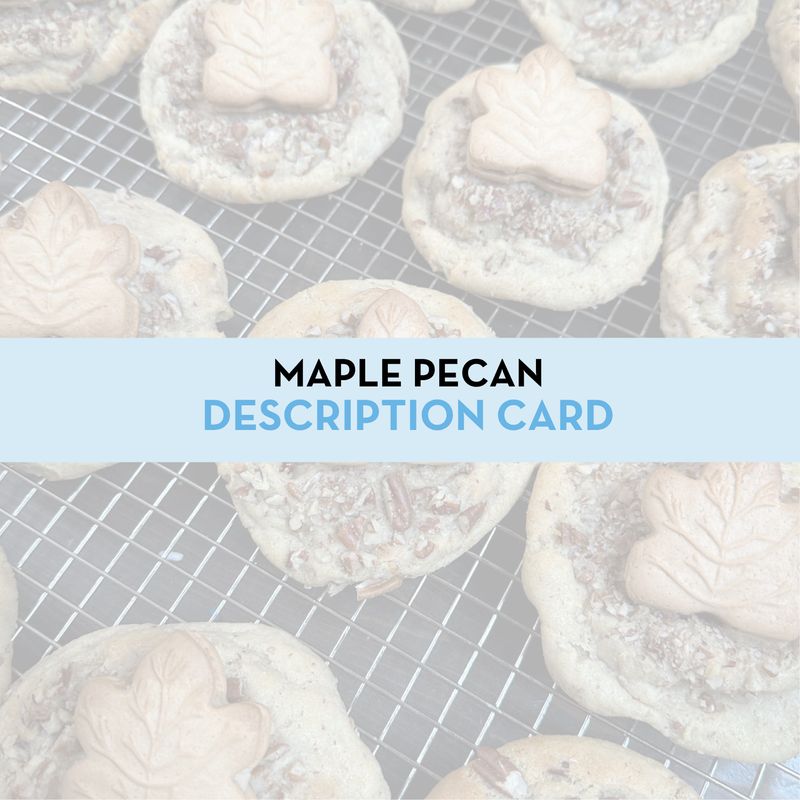 Canadian Maple Pecan Cookie Display/Description Card