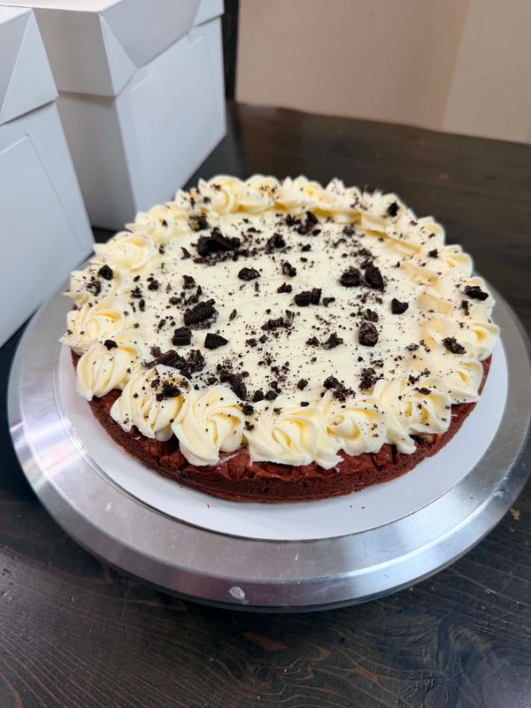 Red Velvet Oreo Cookie Cake