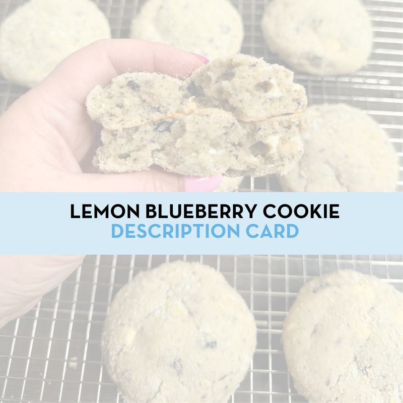 Lemon White Chocolate Chip Cookie Display/Description Card