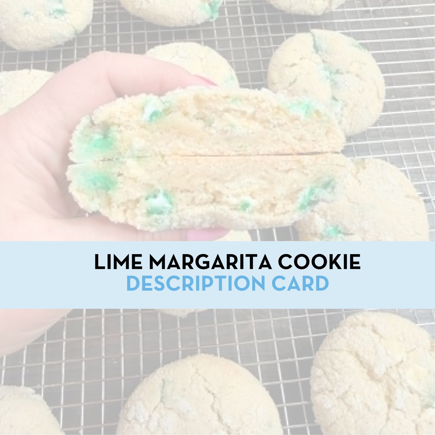Lime Margarita Cookie Display/Description Card