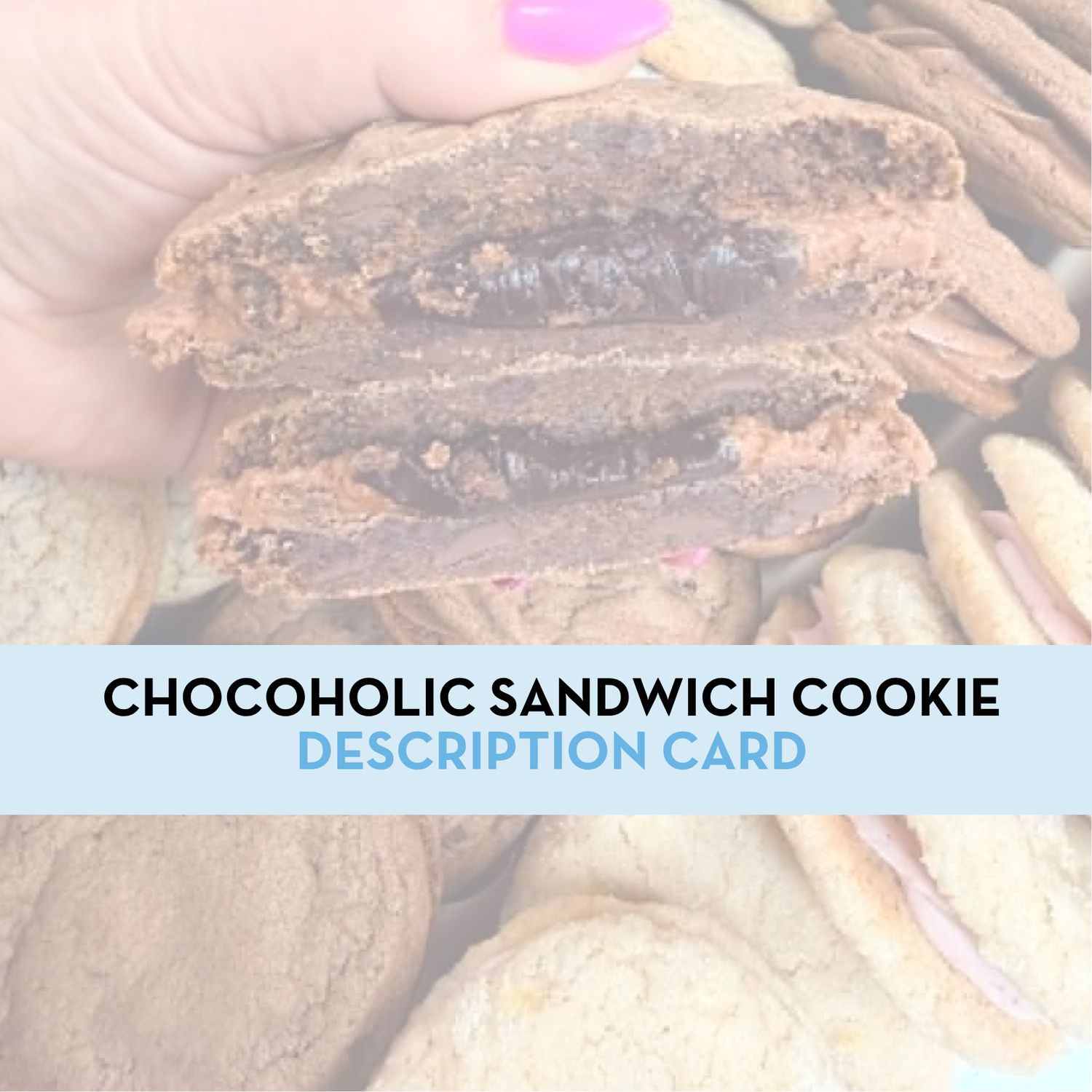 Chocoholic Sandwich Cookie Display/Description Card