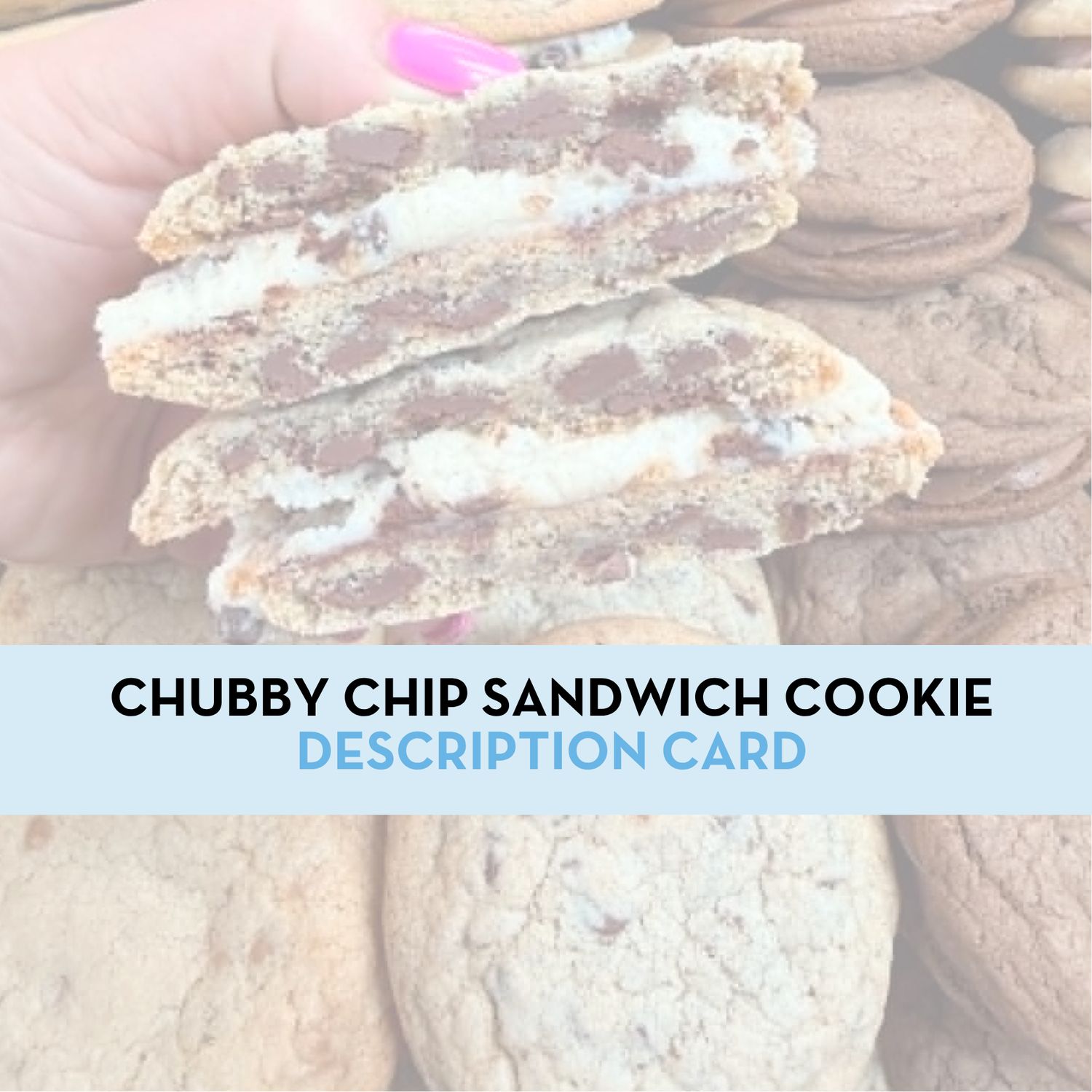 Chubby Chip Sandwich Cookie Display/Description Card