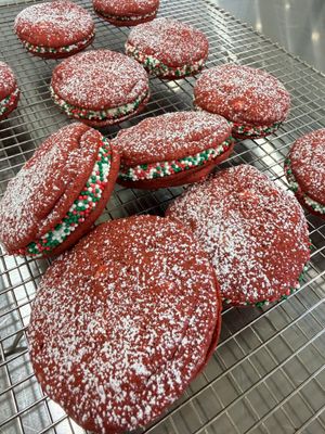Red Velvet Snowball Sandwich Cookie Recipe