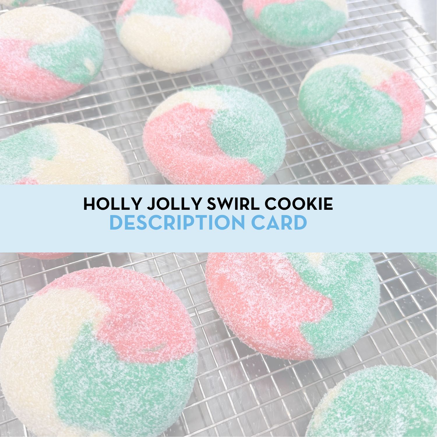 Holly Jolly Swirl Cookie Display/Description Card