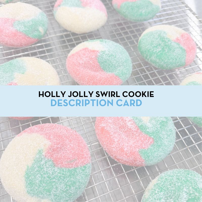 Holly Jolly Swirl Cookie Display/Description Card