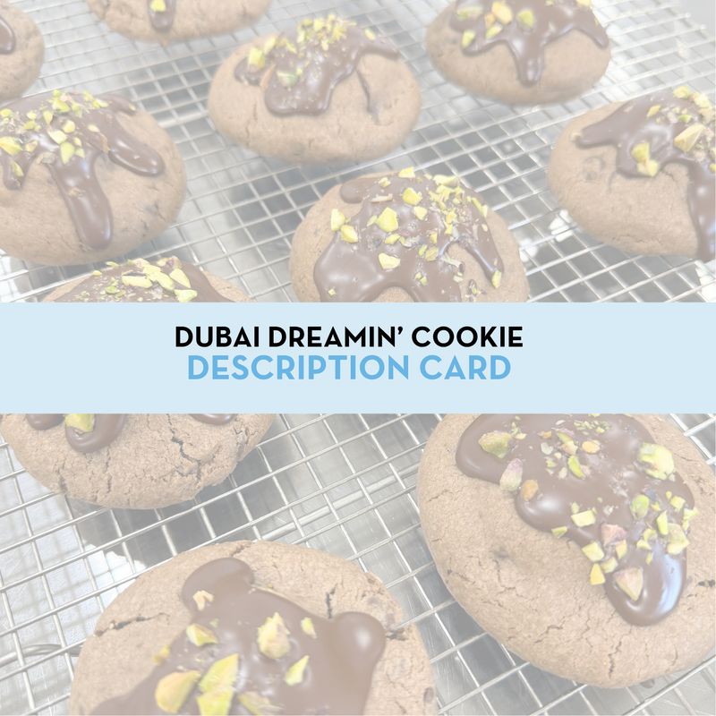 Dubai Dreamin' Cookie Display/Description Card