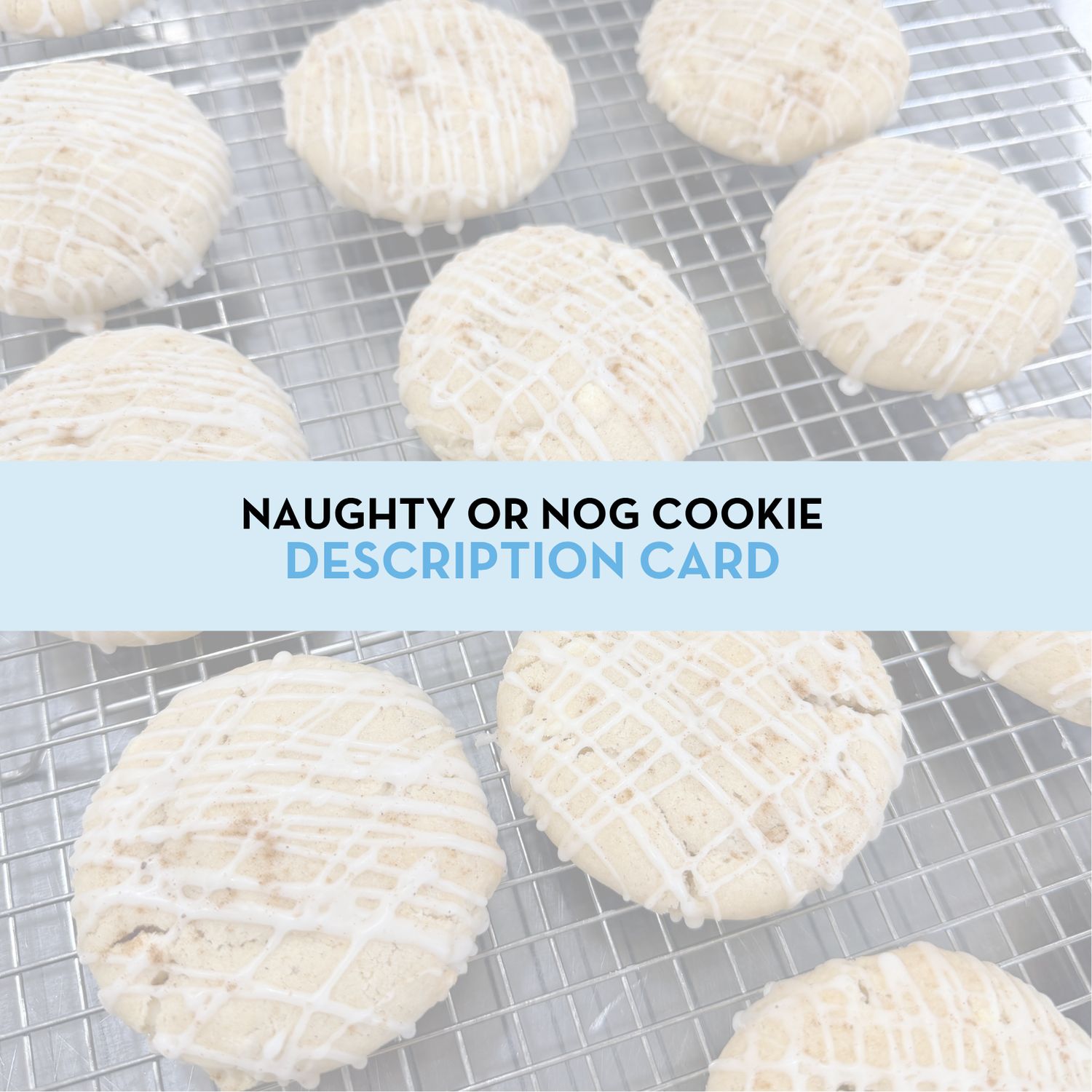 Naughty or Nog Cookie Display/Description Card