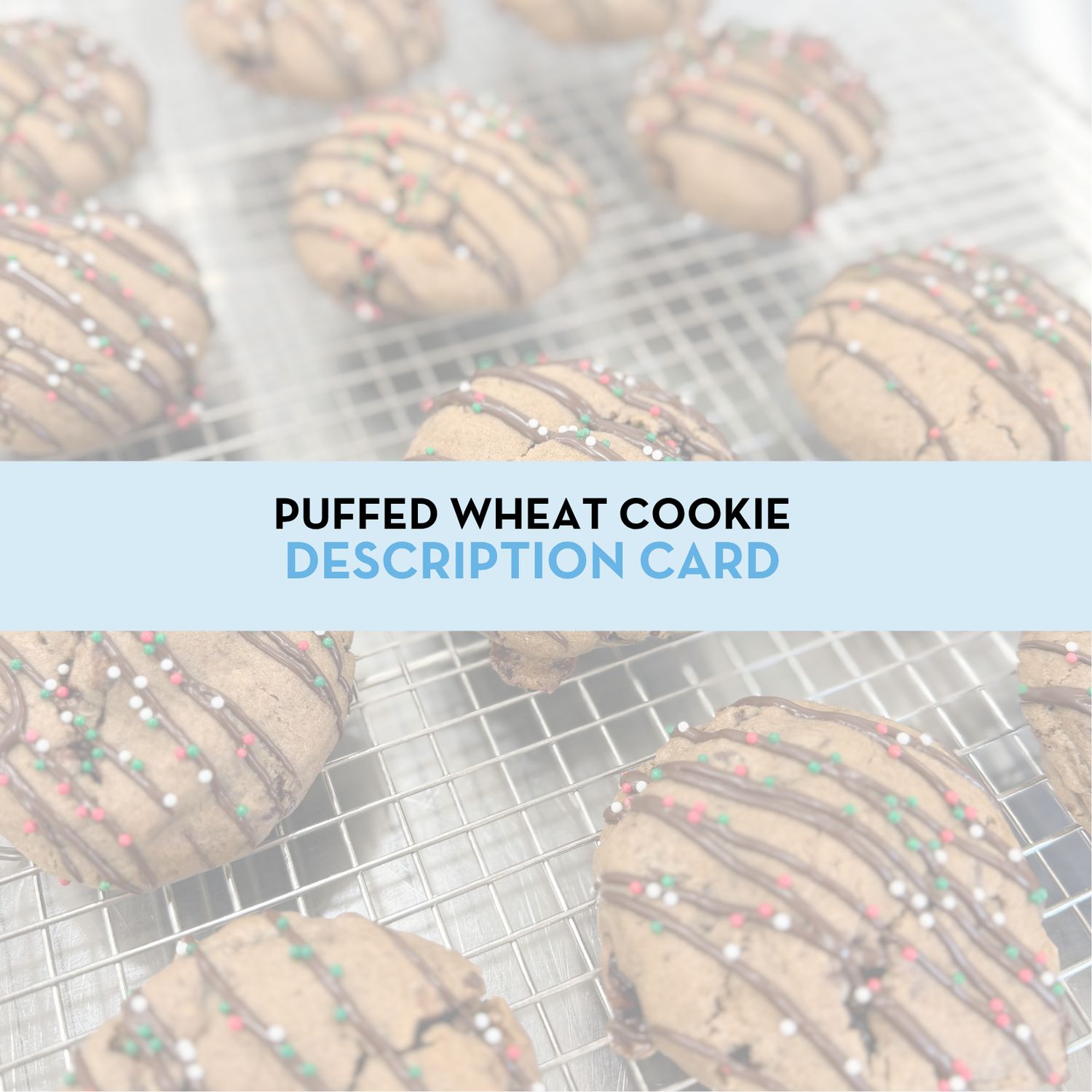 Puffed Wheat Cookie Display/Description Card